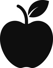 apple silhouette icon on white background