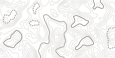 Black and white lines seamless Topographic map patterns, topography line map. Vintage outdoors style. The stylized height of the topographic map contour in lines and contours isolated on transparent.