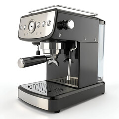 3d rendering coffee espresso machine isolated on white