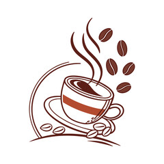 Coffee Shop Logo, Elegant Coffee .