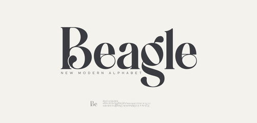 Elegant Luxury Font Uppercase Lowercase and Number. Typography luxury classic lettering fonts decorative wedding vintage retro logos, design for fashion, beauty shop and brand. 