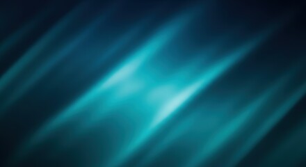 Fototapeta premium Abstract teal and dark blue diagonal light streaks creating a serene and modern background effect