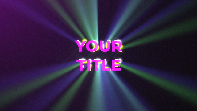 Colorful Light Rays Glowing Title Animation for Wide Screen