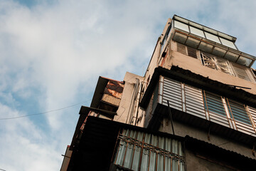 Rusty Metal Wall with Blue Sky – Hanoi, Vietnam