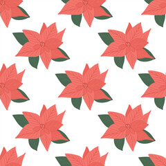Retro Christmas Vector Seamless Pattern with Holiday Motifs and Ornaments