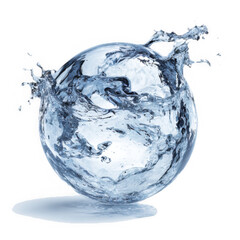 Water splash forms a spherical shape with dynamic movement captured in a clear and mesmerizing display of nature