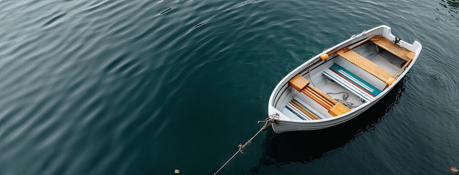 Fishing boat navigates calm waters near rocky shoreline on a clear day in a coastal region