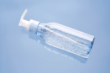 Tube of micellar gel ion a blue background.