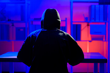 Hacker cyberattack representing data breach and cybersecurity threat in digital system