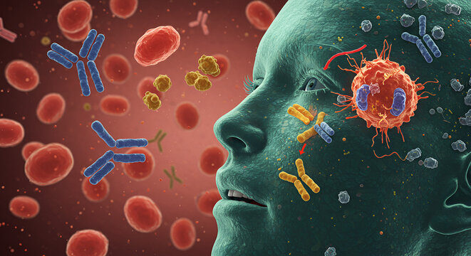 Autoimmune Disease and Antibody Generation Concept