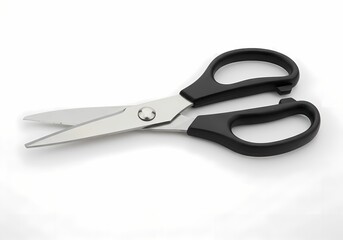 Obraz premium Sharp Kitchen Scissors Essential Tool for Cooking Crafts on white background
