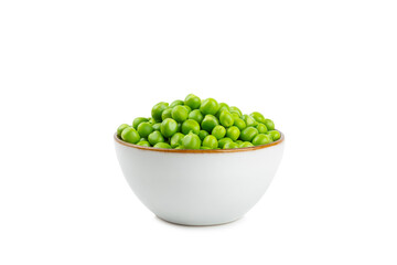 Fresh green pea pods with green peas isolated on white background. Sweet green peas. Green pea beans vegetables. Vegan. healthy vegetable