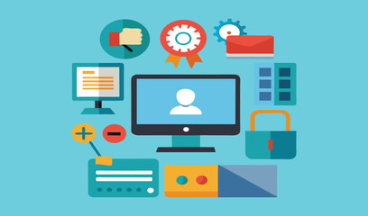 Vector icons set for responsive web and mobile application design