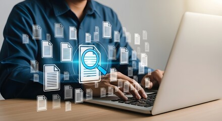Document management system archive search file data information processing laptop technology