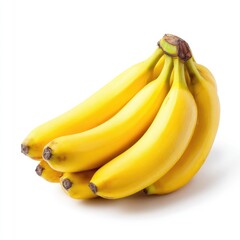 Fresh bananas isolated on white background