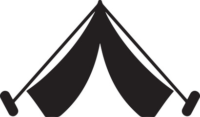 Camping tent silhouette vector