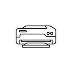 Modern Printer Scanner Outline Icon for Office Technology