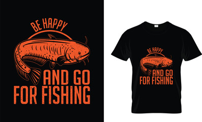 Fishing T-shirt design template