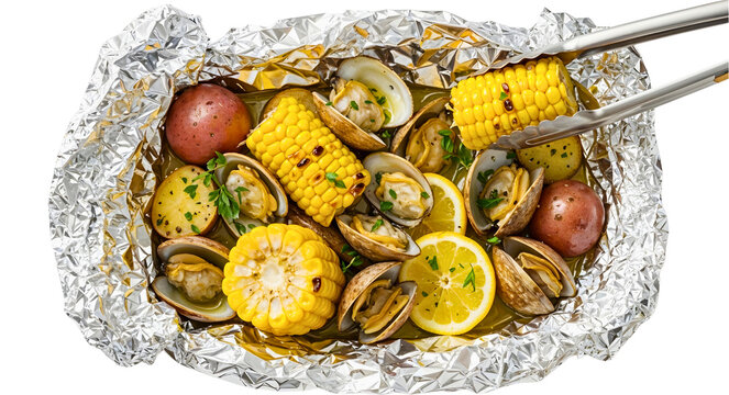Grilled Clam Bake Foil Packs 