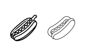 Hot dog with mustard sausage condiment