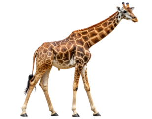 giraffe on white background