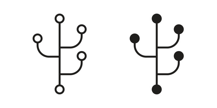 Version control icons designed in filled, outline, line and stroke style