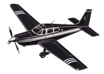 Small Propeller Airplane Silhouette