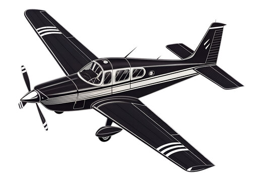 Small Propeller Airplane Silhouette