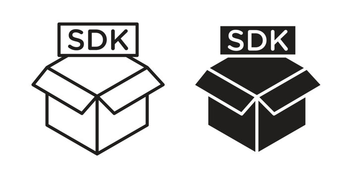 SDK icons designed in filled, outline, line and stroke style