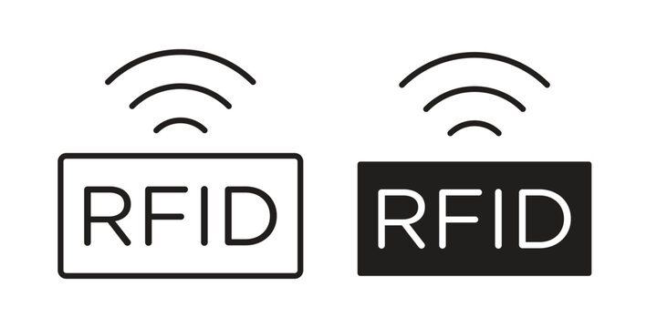 RFID icons designed in filled, outline, line and stroke style