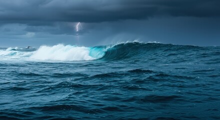 Fototapeta premium Blue sound wave or waveform on black background abstract visualization.