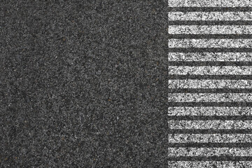 Aerial photo top view over pedestrian crossing on traffic road