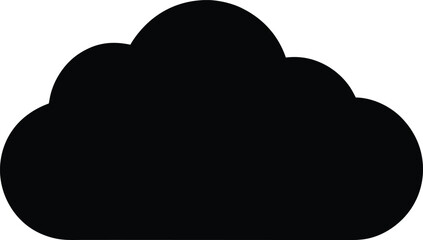 Cloud Silhouette Vector Art Illustration