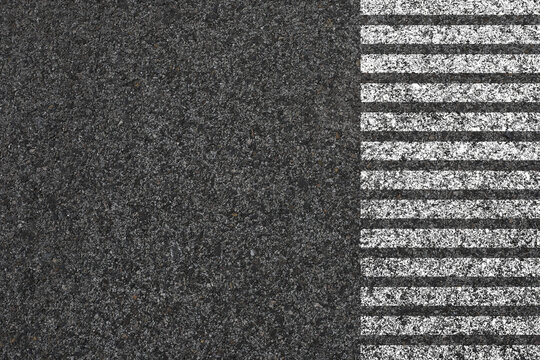 Aerial photo top view over pedestrian crossing on traffic road