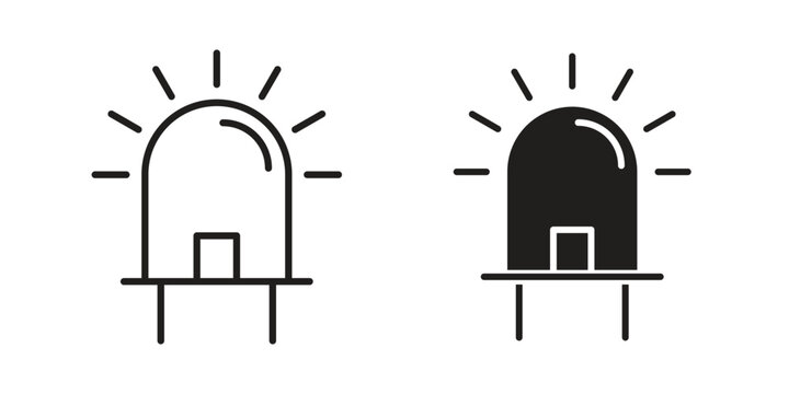LED icons designed in filled, outline, line and stroke style