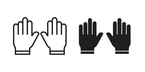 Obraz premium Gloves icons designed in filled, outline, line and stroke style