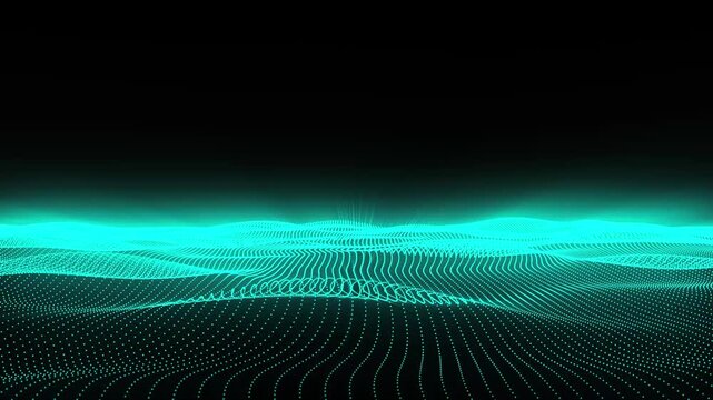 abstract zinc digital futuristic technology backdrop overlay surface over seamless wave background glowing flow animation concept