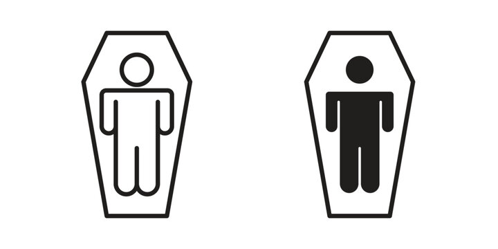 Dead icons designed in filled, outline, line and stroke style