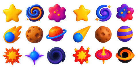 3D Astronomy Icons