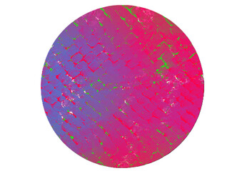 Abstract circular texture with vibrant pink and green patterns  