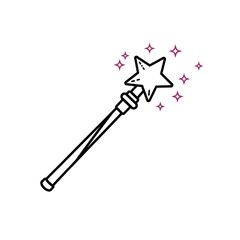 vector magic wand isolated on white background 