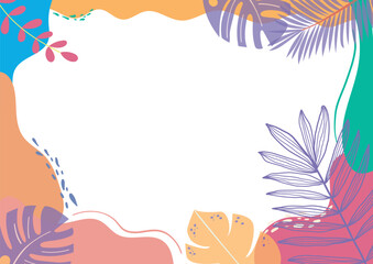 vector abstract background design, summer sale, social media promotional content. Vector illustration