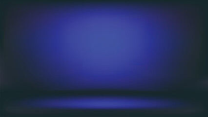 Empty Studio Background in Deep Indigo Blue. Deep blue gradient studio background lighting