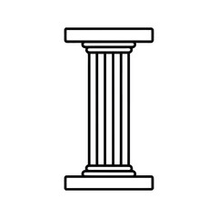 antique column isolated with vector art illustrator on white background 