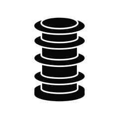 stack of chocolate chips with vector art illustrator on white background 