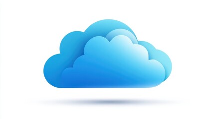 Fototapeta premium cloud computing vector icon design template, no logos, no brands