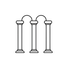 column isolated with vector art illustrator on white background 