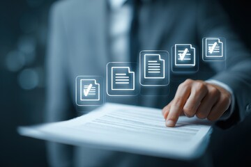 Displaying compliance and governance documents in a professional setting with a focus on validation and verification processes