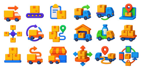 Vibrant Distribution Icons