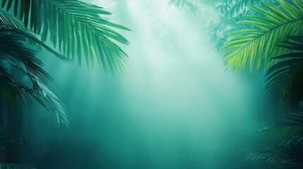 jungle rainforest Misty scene A misty rainforest scene with thick fog rolling through the trees, creating a mysterious and serene atmosphere.